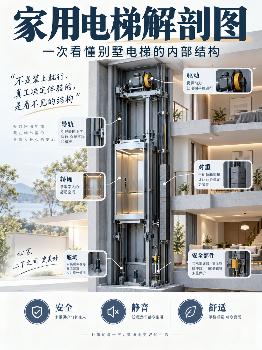 金昌家用电梯里面到底藏了什么？一张图拆给你看